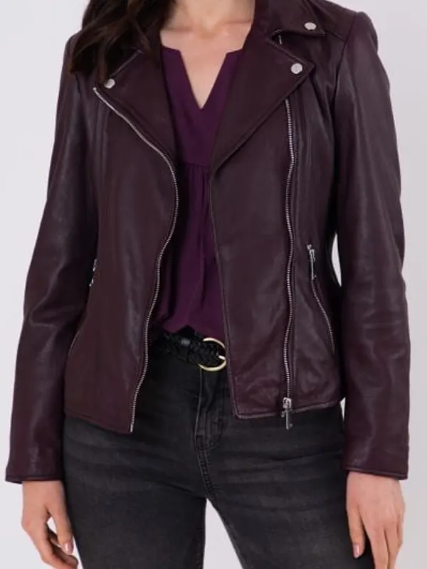 Womens Biker Leather Jacket