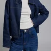 Womens Boxy Blue Denim Jacket
