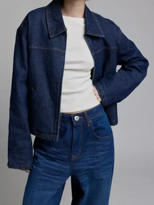 Womens Boxy Blue Denim Jacket