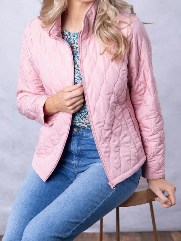 Womens Cicely Pink Quilted Jacket
