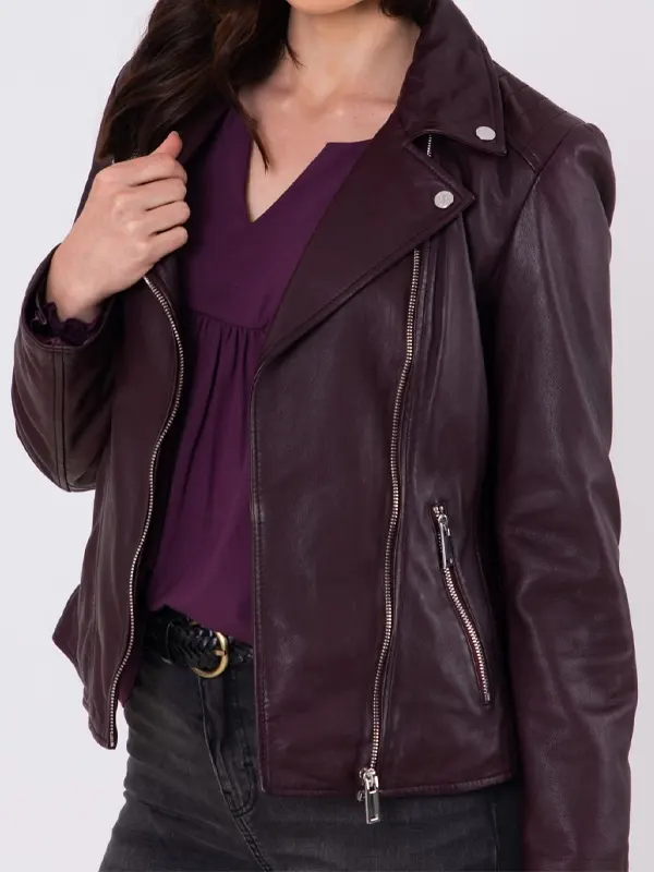 Womens Leather biker Jacket