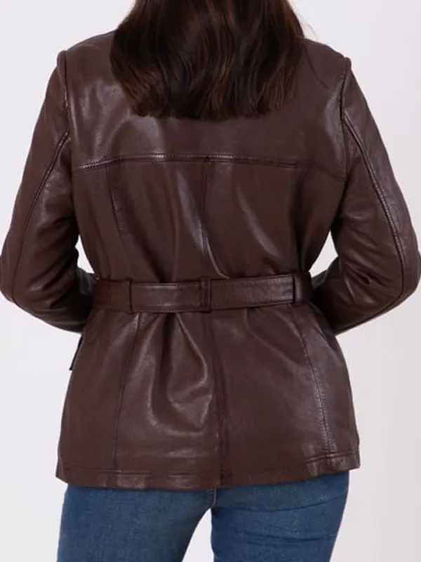 Womens Temple Belted brown Coat
