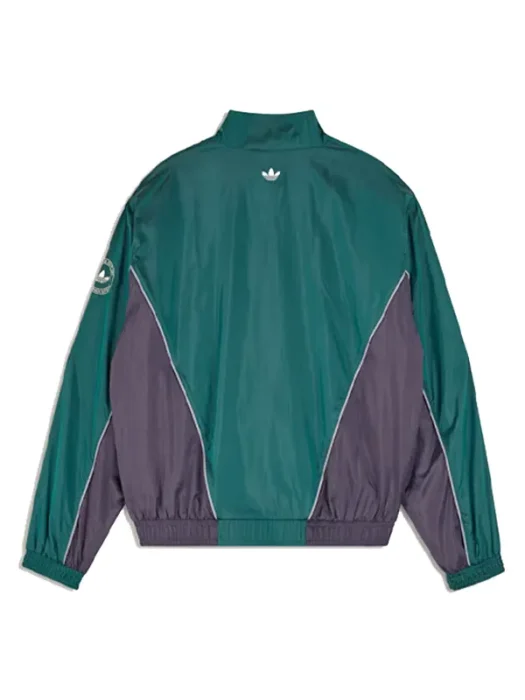 Adidas Womens Green Windbreaker Jacket Back