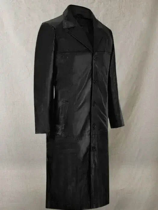 Al Pacino Insomnia Leather Black Trench Coat