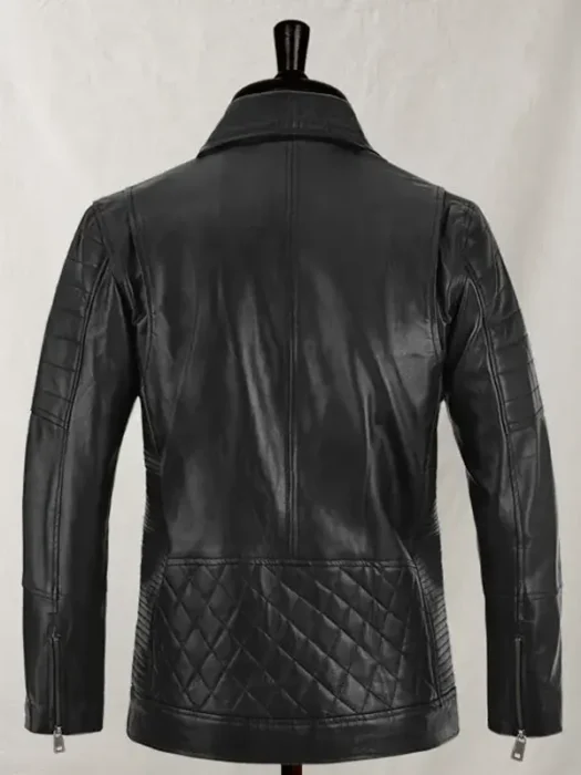 Antonio Banderas Black Leather Jacket Back
