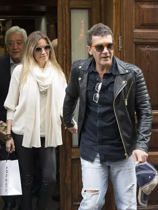 Antonio Banderas Leather Black Jacket