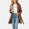 BFF Belted Brown Leather Jacket