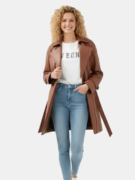 BFF Belted Brown Leather Jacket
