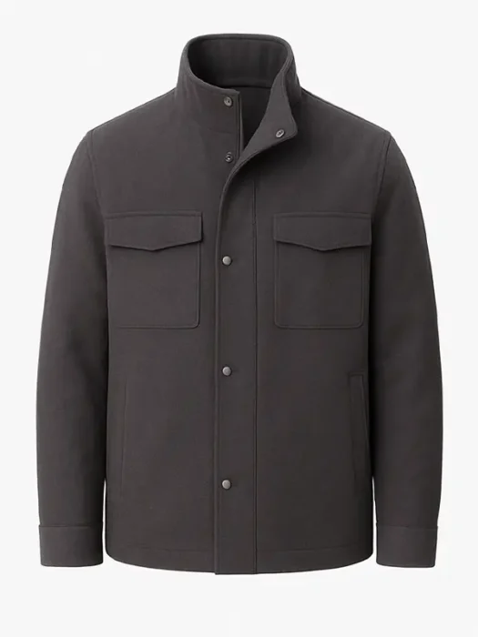 Charcoal Grey Moleskin Padded Coat