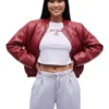 Cherry Red Oversized Faux Jacket