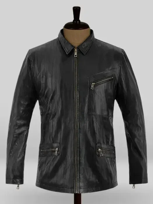 Chris Hemsworth Black Leather Jacket