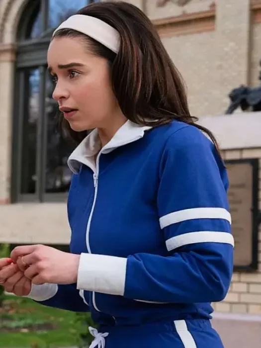 Emilia Clarke Ponies S01 Blue Track Jacket