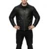 Genuine Black Bomber Leather Jacket