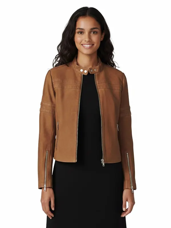 Harlow Racer Leather Jacket
