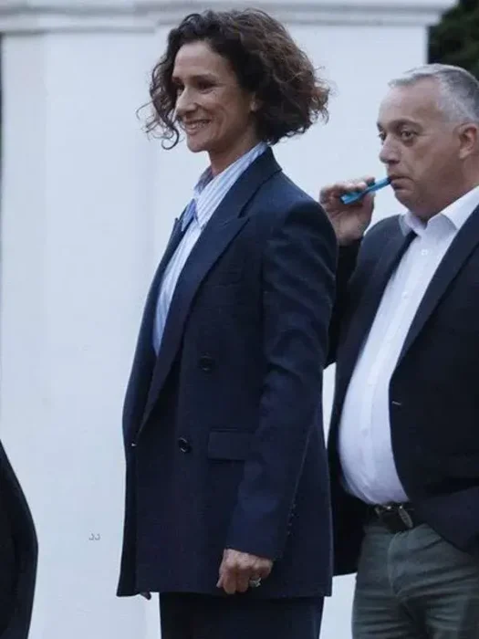 Indira Varma Blue Blazer