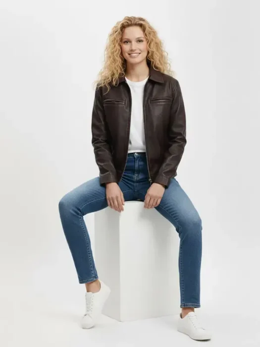 Ivy Brown Faux Jacket