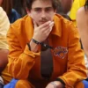 Knicks Game Timothée Chalamet Orange Jacket