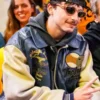 Knicks NBA Game Timothee Chalamet Leather Varsity Jacket