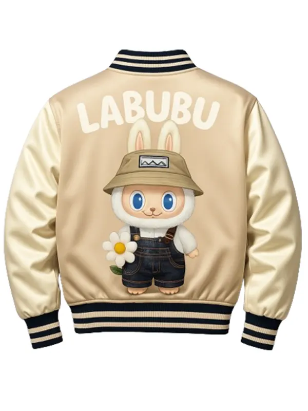 LABUBU Satin Bomber Beige Jacket