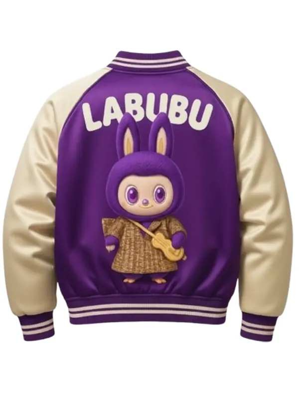 LABUBU Wings of Fortune Purple Wizard Varsity Bomber Jacket