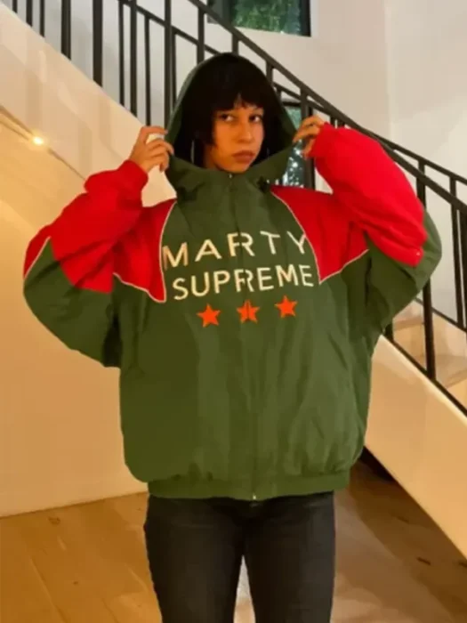 Marty Supreme Green & Red Mexico Jacket Hoodie