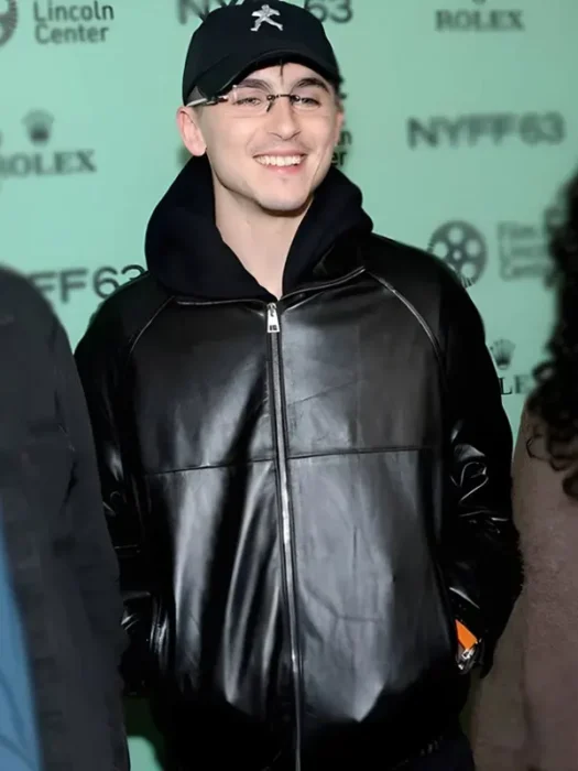 Marty Supreme Premiere Timothée Chalamet Black Jacket