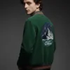 Marty Supreme Timothee Bomber Green Jacket Back