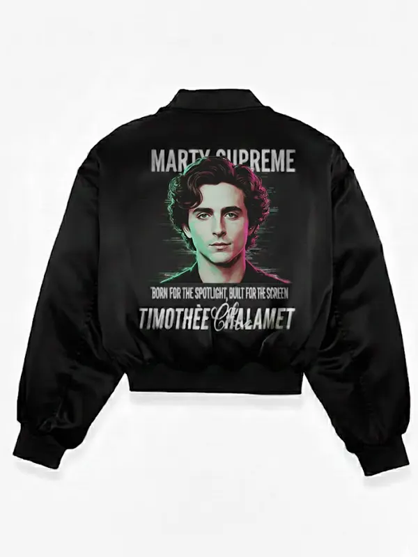 Marty-Supreme Timothée Chalamet Black Bomber Jacket