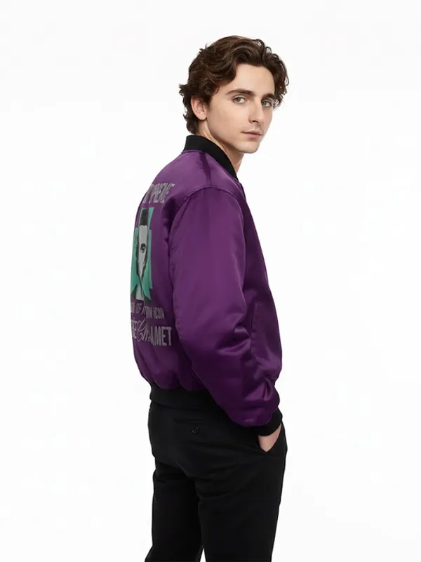 Marty Supreme Timothee Purple Bomber Jacket