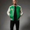 Marty Supreme White and Green Bomber Jacket