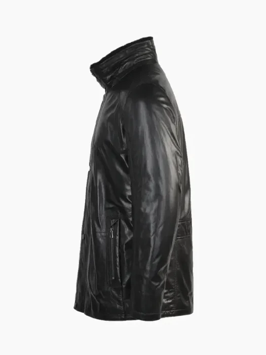 Mens Black Lambskin and Sheepskin Tucson Jacket