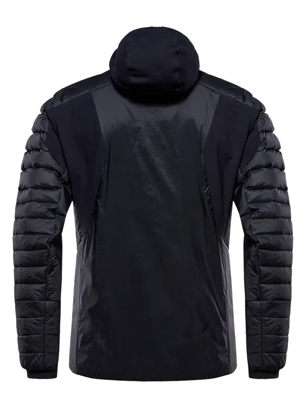 Mens G2 Bakosi Hooded Hybrid Jacket Black Back