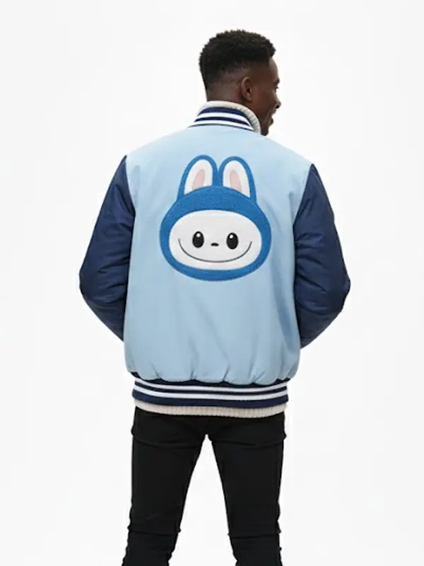 Mens Labubu Bomber Jacket Back