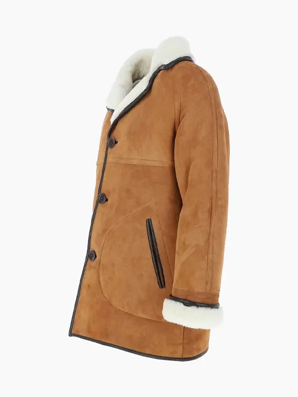 Mens Sheepskin Coat Brown