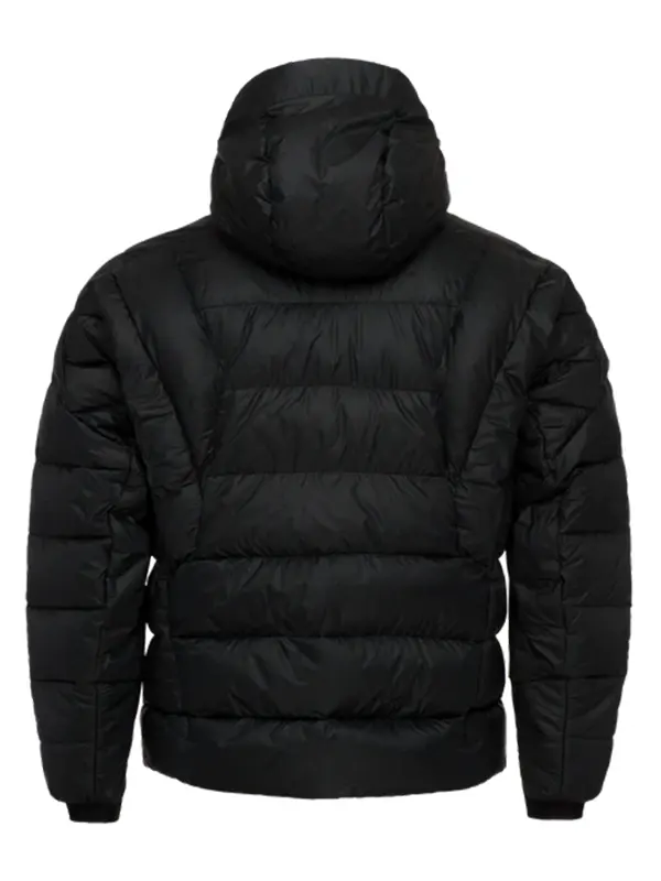 Mens Tilicho Hooded Puffer Jacket Black Back