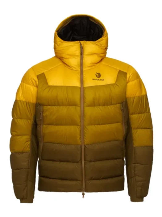 Mens Tilicho Hooded Puffer Jacket Yellow