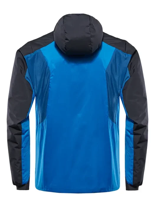 Mens Zubron Hooded Jacket Blue Back