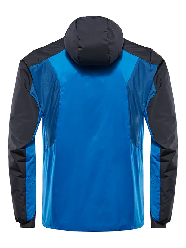 Mens Zubron Hooded Jacket Blue Back