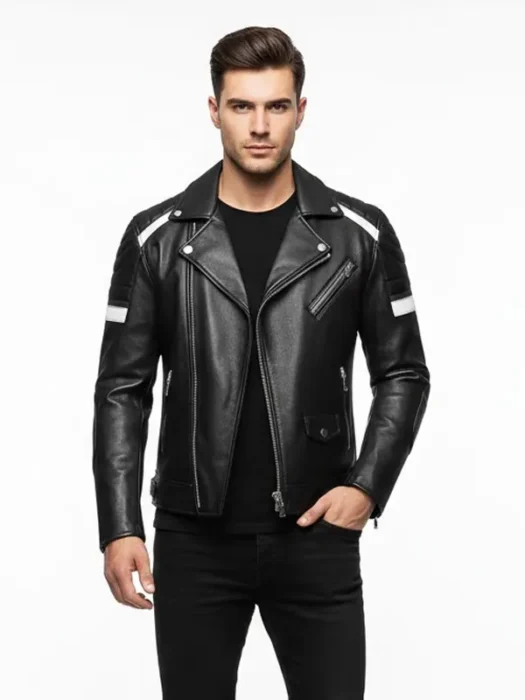 Motorcycle Black Leather Jacket
