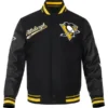 NHL Pittsburgh Black Penguins Varsity Jacket