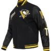 NHL Pittsburgh Penguins Black Varsity Jacket