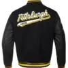 NHL Pittsburgh Penguins Black Varsity Jacket Back