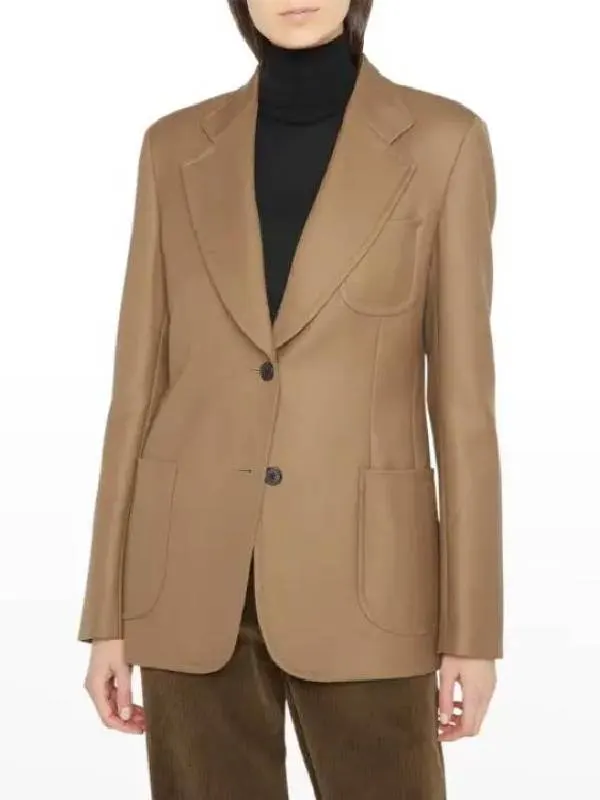 Nina Jarvis The Beast in Me Brown Wool Blazer