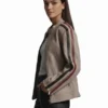 Nova Striped Letterman Racer Jacket