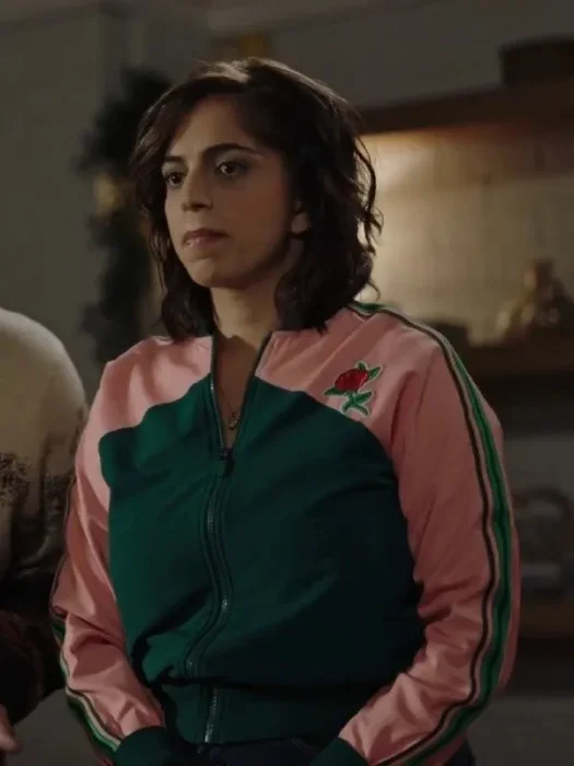 Rakhee Morzaria Run the Burbs Green And Pink Jacket