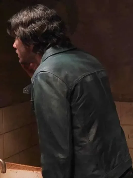 Return to Silent Hill Jeremy Irvine Black Leather Jacket Back