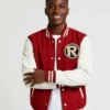 Robin Red & White Varsity Jacket