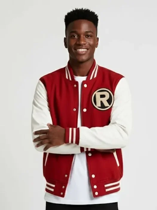Robin Red & White Varsity Jacket