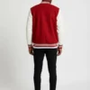 Robin Red & White Varsity Jacket Back