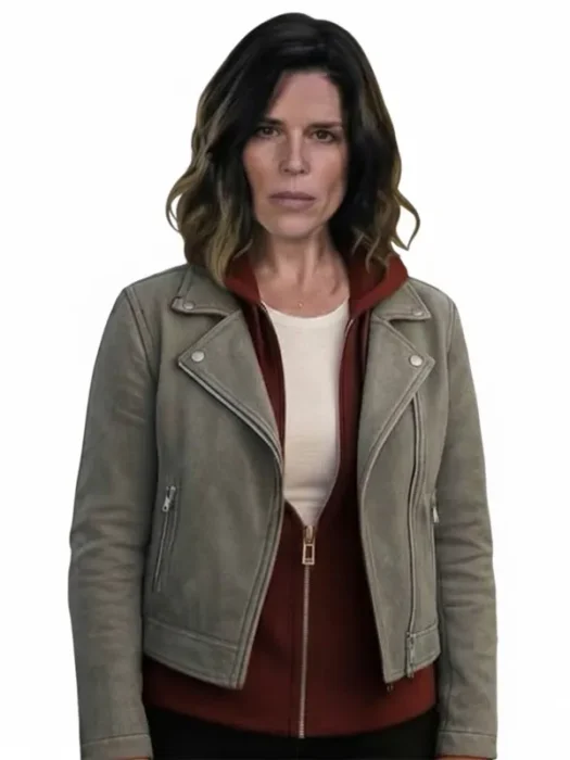 Scream 2026 Sidney Prescott Suede Grey Jacket